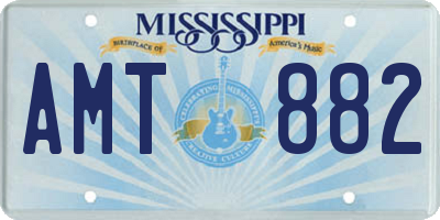 MS license plate AMT882