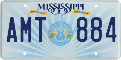MS license plate AMT884