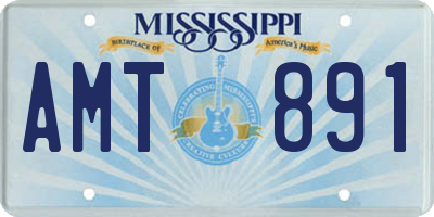MS license plate AMT891