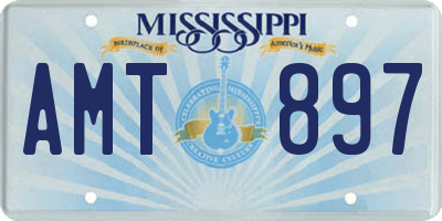 MS license plate AMT897