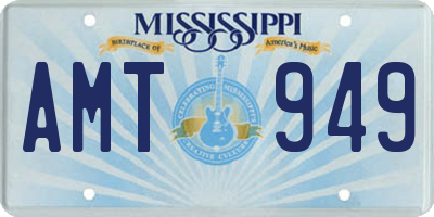 MS license plate AMT949