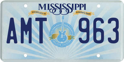 MS license plate AMT963