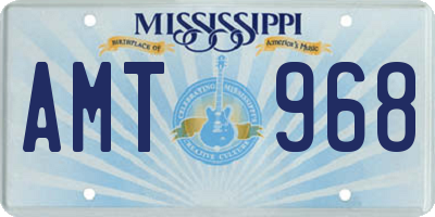 MS license plate AMT968