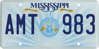 MS license plate AMT983