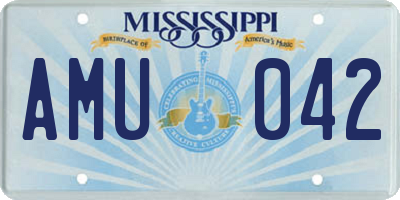 MS license plate AMU042