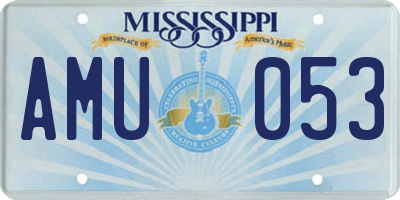 MS license plate AMU053