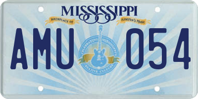 MS license plate AMU054