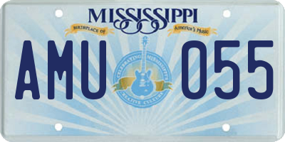 MS license plate AMU055