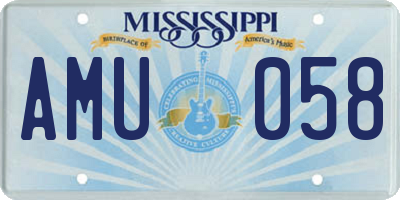 MS license plate AMU058