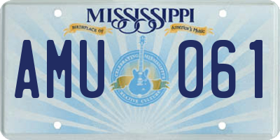 MS license plate AMU061
