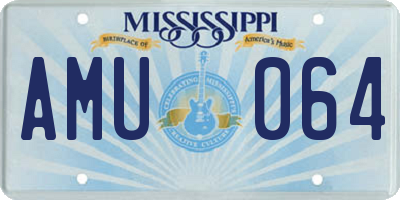 MS license plate AMU064