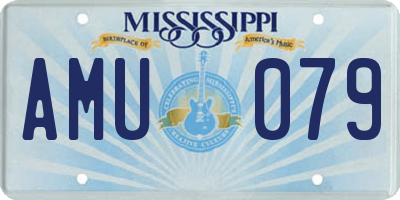 MS license plate AMU079