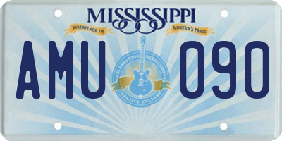 MS license plate AMU090