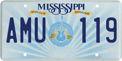 MS license plate AMU119