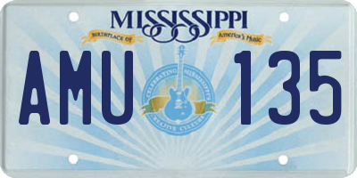 MS license plate AMU135
