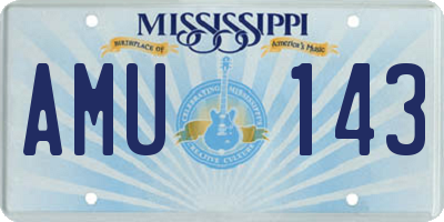MS license plate AMU143