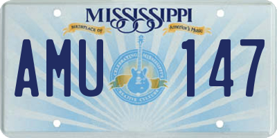 MS license plate AMU147