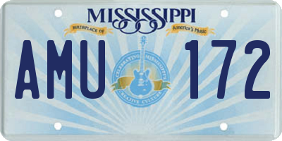 MS license plate AMU172