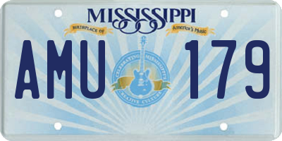 MS license plate AMU179
