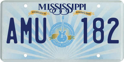 MS license plate AMU182