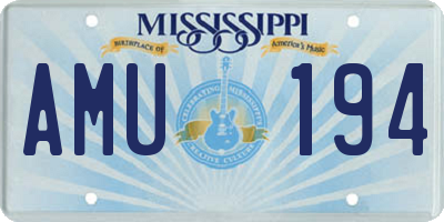 MS license plate AMU194