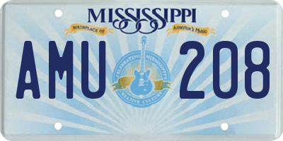 MS license plate AMU208