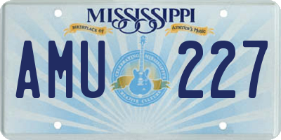 MS license plate AMU227