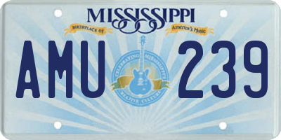 MS license plate AMU239