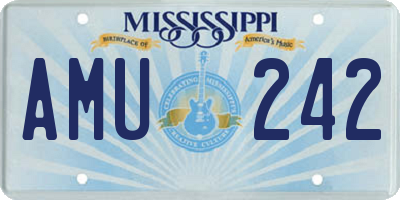 MS license plate AMU242