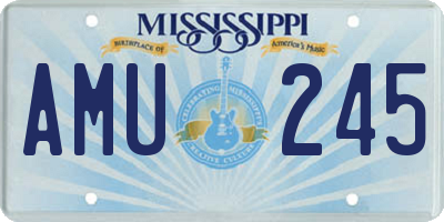 MS license plate AMU245