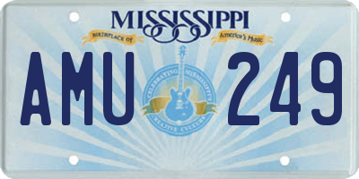 MS license plate AMU249