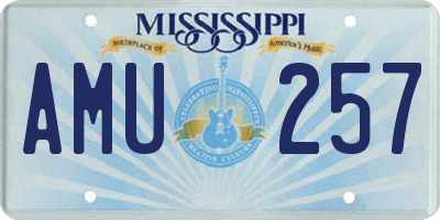 MS license plate AMU257