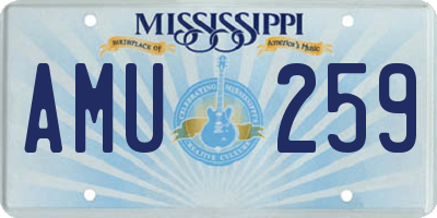 MS license plate AMU259