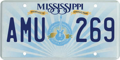 MS license plate AMU269
