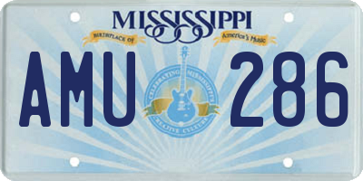MS license plate AMU286