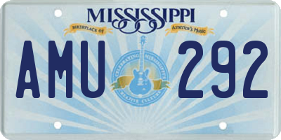 MS license plate AMU292