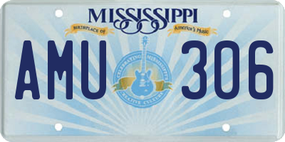 MS license plate AMU306