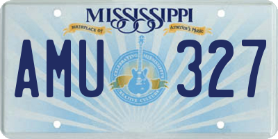 MS license plate AMU327