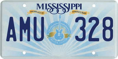 MS license plate AMU328