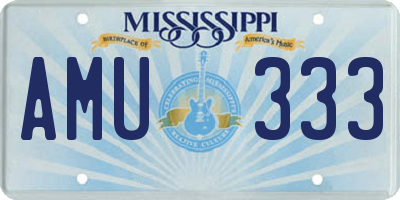 MS license plate AMU333