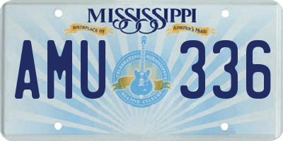 MS license plate AMU336