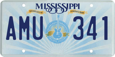 MS license plate AMU341