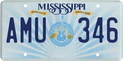 MS license plate AMU346