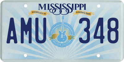 MS license plate AMU348