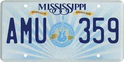 MS license plate AMU359