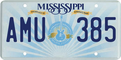 MS license plate AMU385