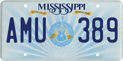 MS license plate AMU389