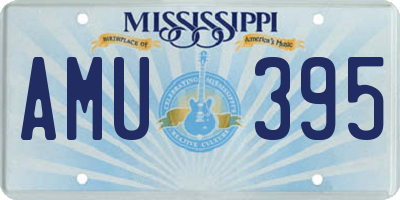 MS license plate AMU395
