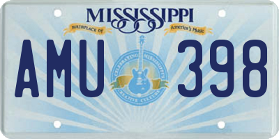 MS license plate AMU398