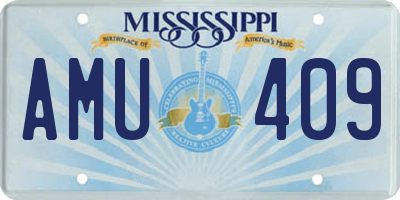 MS license plate AMU409